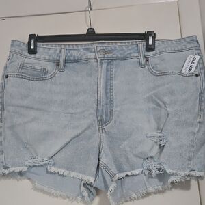 Old Navy Faded Blue Distressed Jean Shorts